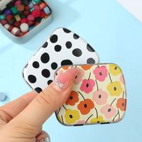 Mini puszka metalowa zawiasowa pusta puszka z pokrywką przenośny prostokątny mały pojemnik do przechowywania cukierki pojemniki na pigułki na Organizer do domu 4